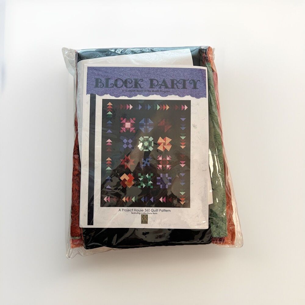 RARE Complete Quilting Kit – RJR Fabrics – Jinny Beyer – Block Party - 72”x87”